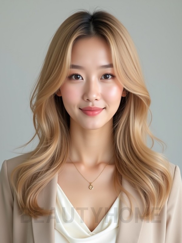 골든 블론드 미디엄 디지털펌
