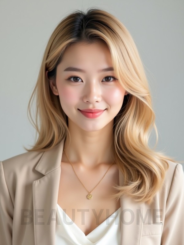 골든 블론드 미디엄 페이스 프레이밍