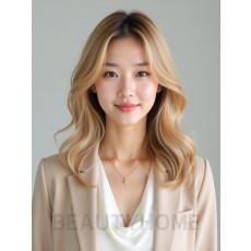 골든 블론드 쇄골 웨이브