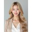 골든 블론드 긴 세팅펌