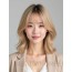 골든 블론드 턱선 그라데이션 단발+커튼뱅