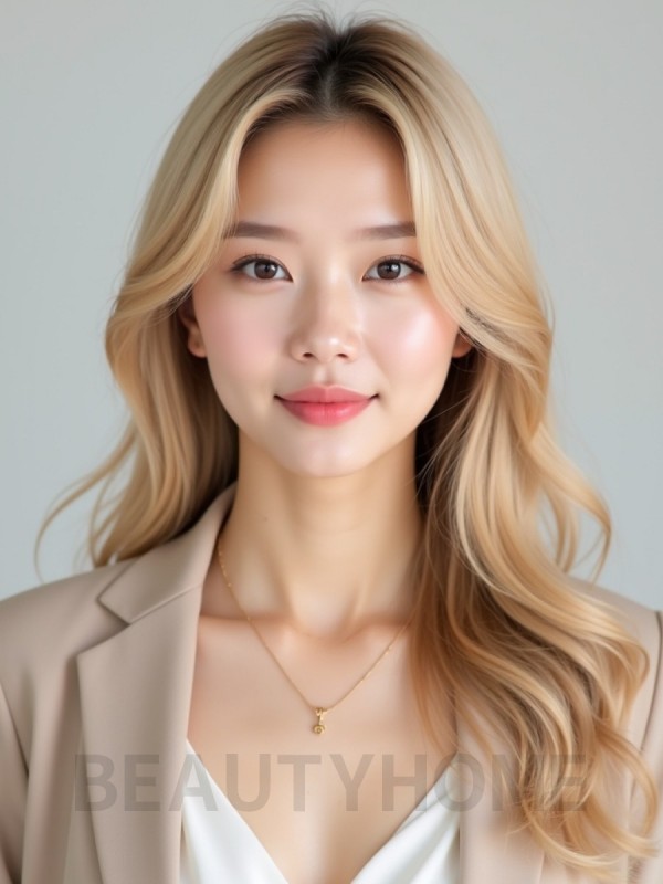 골든 블론드 오프센터 가르마