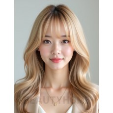 골든 블론드 층 뱅