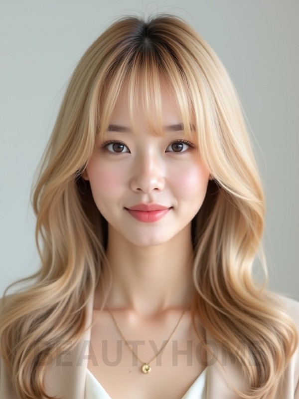 골든 블론드 층 뱅