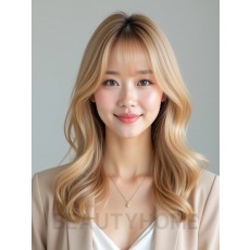 골든 블론드 미디엄+커튼뱅