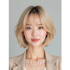 골든 블론드 페이지보이 컷