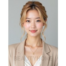 골든 블론드 브레이드 업스타일