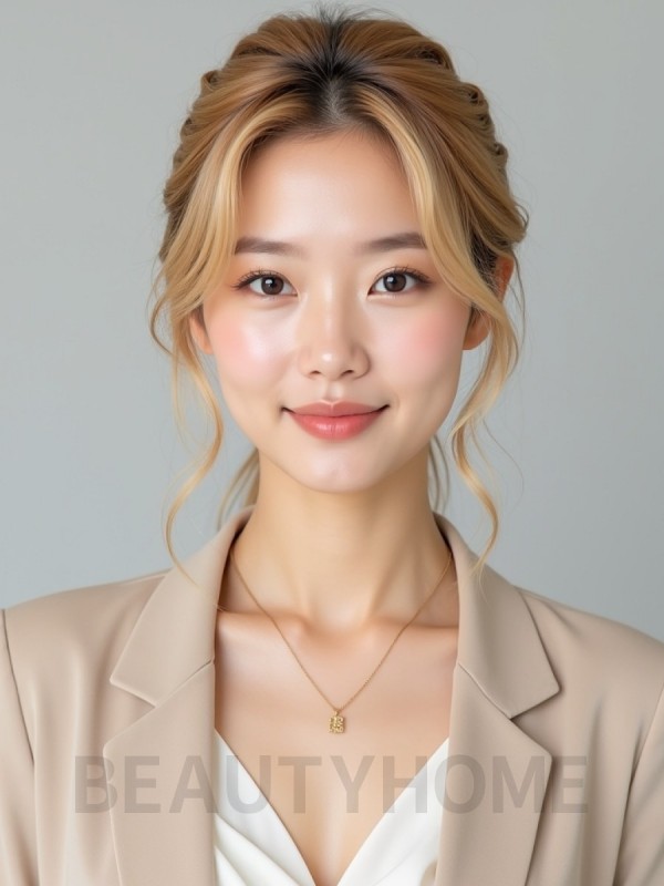 골든 블론드 브레이드 업스타일