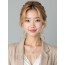 골든 블론드 브레이드 업스타일