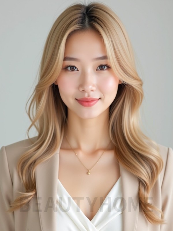 골든 블론드 프렌치 브레이드