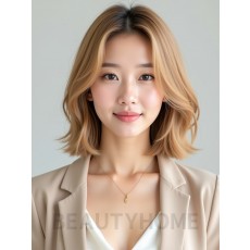 골든 블론드 스택 단발