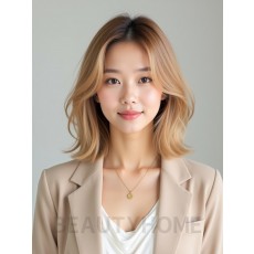 골든 블론드 볼륨 단발