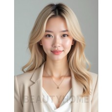 골든 블론드 커튼 샤기