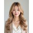 골든 블론드 긴 타이트컬