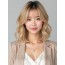 골든 블론드 귀밑 웨이브 단발+시스루뱅