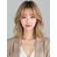 골든 블론드 턱선 웨이브 단발