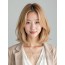 골든 블론드 귀밑 스트레이트 단발