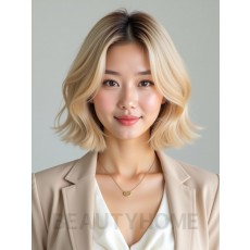 골든 블론드 에지 단발
