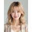 골든 블론드 턱선 텍스처 단발+시스루뱅