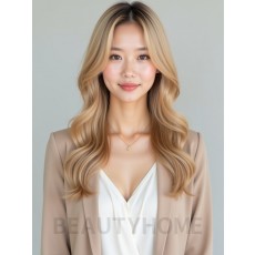 골든 블론드 긴 디지털펌