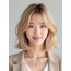 골든 블론드 귀밑 텍스처 단발+커튼뱅