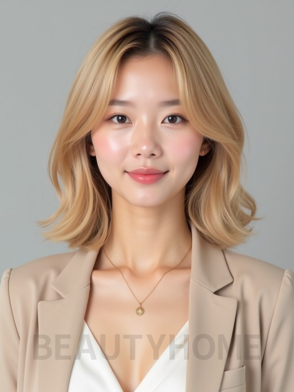 골든 블론드 리프컷