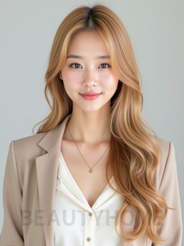 골든 블론드 단일 땋기