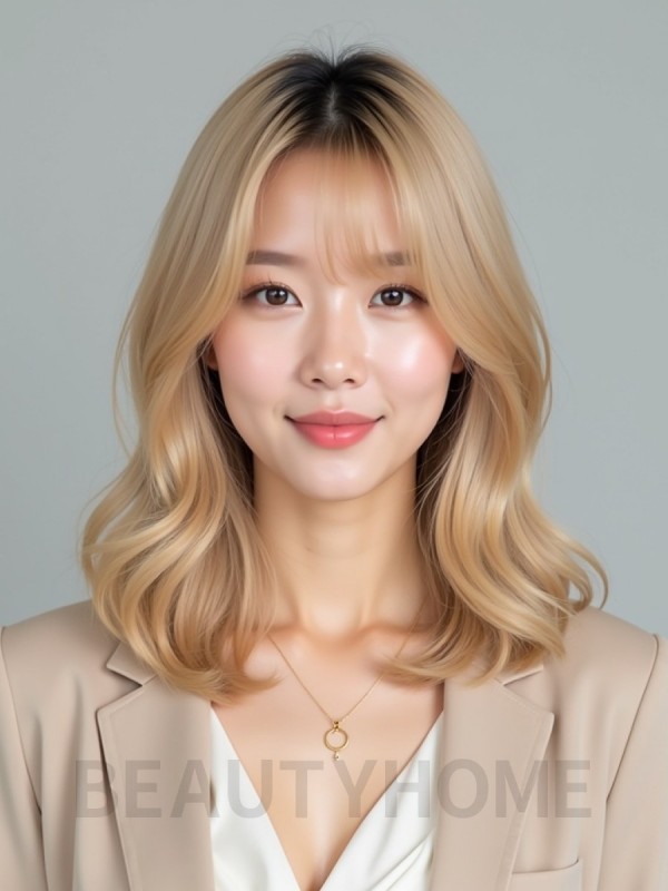 골든 블론드 센터 가르마
