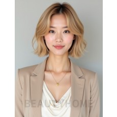 골든 블론드 숏 텍스처 레이어