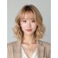 골든 블론드 귀밑 비대칭 단발+사이드뱅