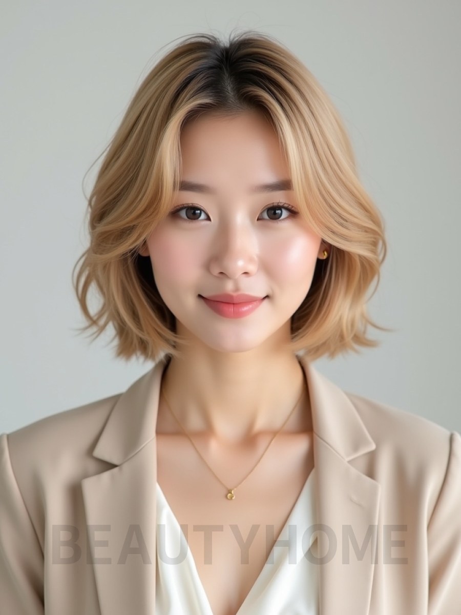 골든 블론드 숏 스택 레이어