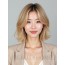 골든 블론드 귀밑 레이어드 단발