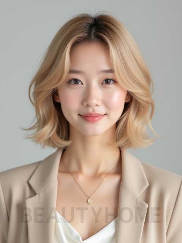 골든 블론드 숏 페더 레이어