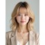골든 블론드 귀밑 비대칭 단발+뱅