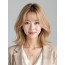 골든 블론드 그라데이션 단발