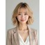 골든 블론드 귀밑 레이어드 단발+시스루뱅