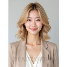 골든 블론드 숏 그라데이션