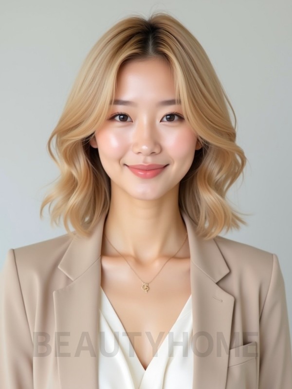 골든 블론드 숏 그라데이션