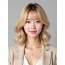 골든 블론드 귀밑 웨이브 단발+뱅
