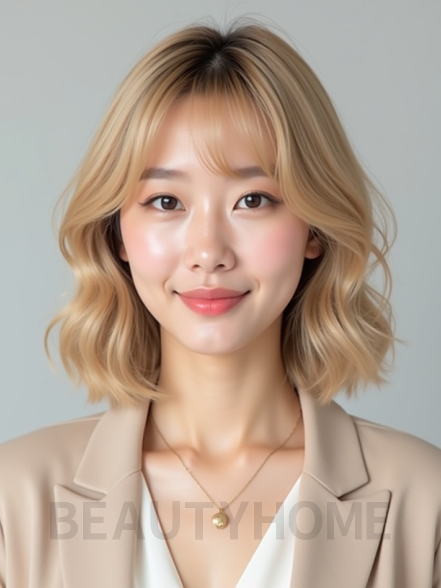 골든 블론드 소프트 울프컷
