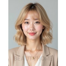 골든 블론드 소프트 울프컷