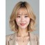 골든 블론드 귀밑 레이어드 단발+커튼뱅