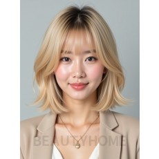 골든 블론드 블런트 단발+풀뱅