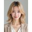 골든 블론드 귀밑 블런트 단발+시스루뱅