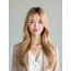 골든 블론드 긴 생머리