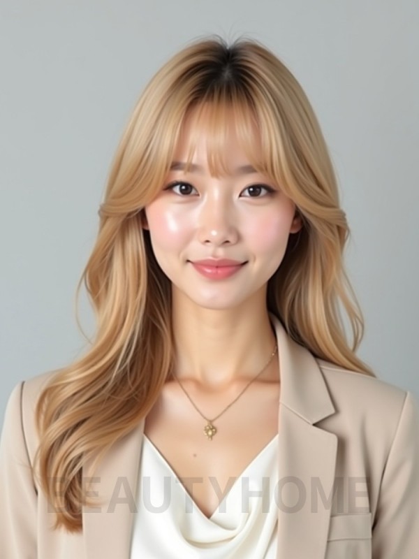 골든 블론드 사이드 뱅