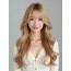 골든 블론드 긴 컬+풀뱅
