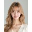 골든 블론드 긴 레이어+시스루뱅