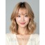 골든 블론드 쇄골 스택 단발+사이드뱅
