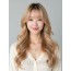 골든 블론드 긴 컬+커튼뱅